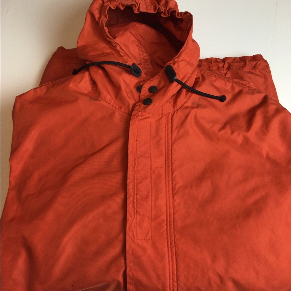 ..Polo Sport Ralph Lauren XL Orange Hooded Full Zip Windbreaker Jacket Coat